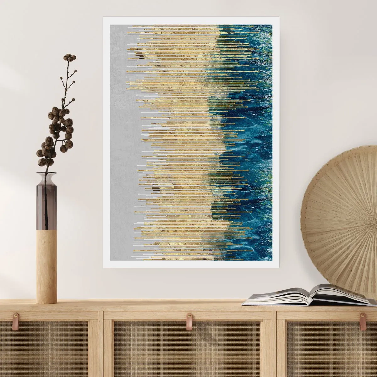 Plakat - Forgyldt grænse - 50x70 cm