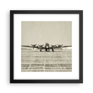 Plakat i sort ramme - Som altid klar - 30x30 cm