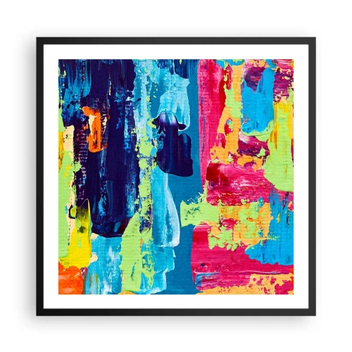 Plakat i sort ramme - Livet er smukt! - 60x60 cm