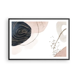 Plakat i sort ramme - Alt flyder - 91x61 cm