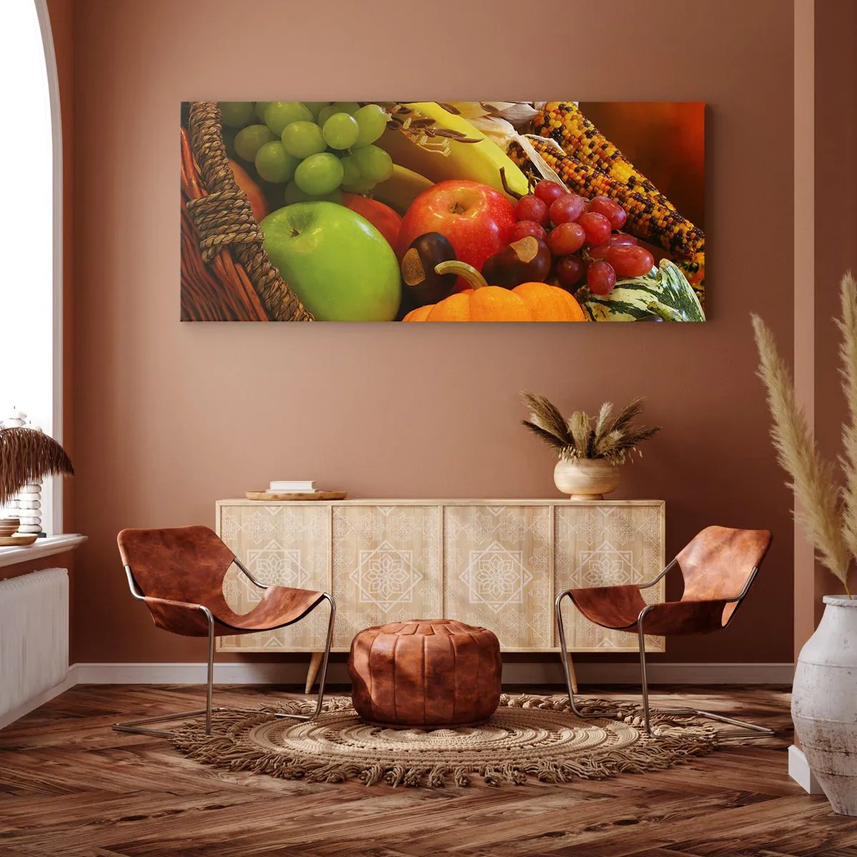 Lærredstryk - Billede på lærred - Høstkurven - 100x40 cm