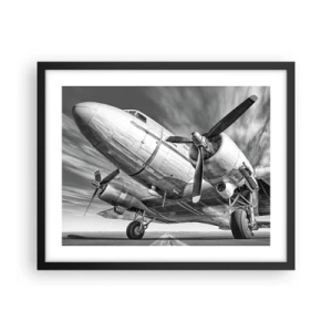 Plakat i sort ramme - Altid klar til at flyve - 50x40 cm