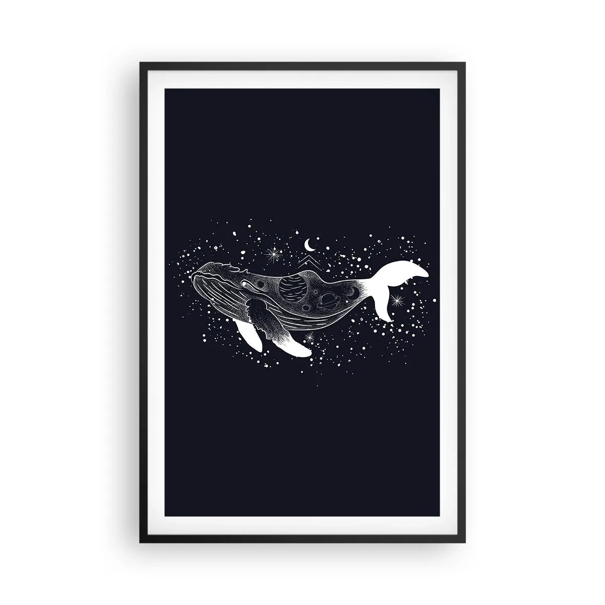 Plakat i sort ramme - I universets ocean - 61x91 cm