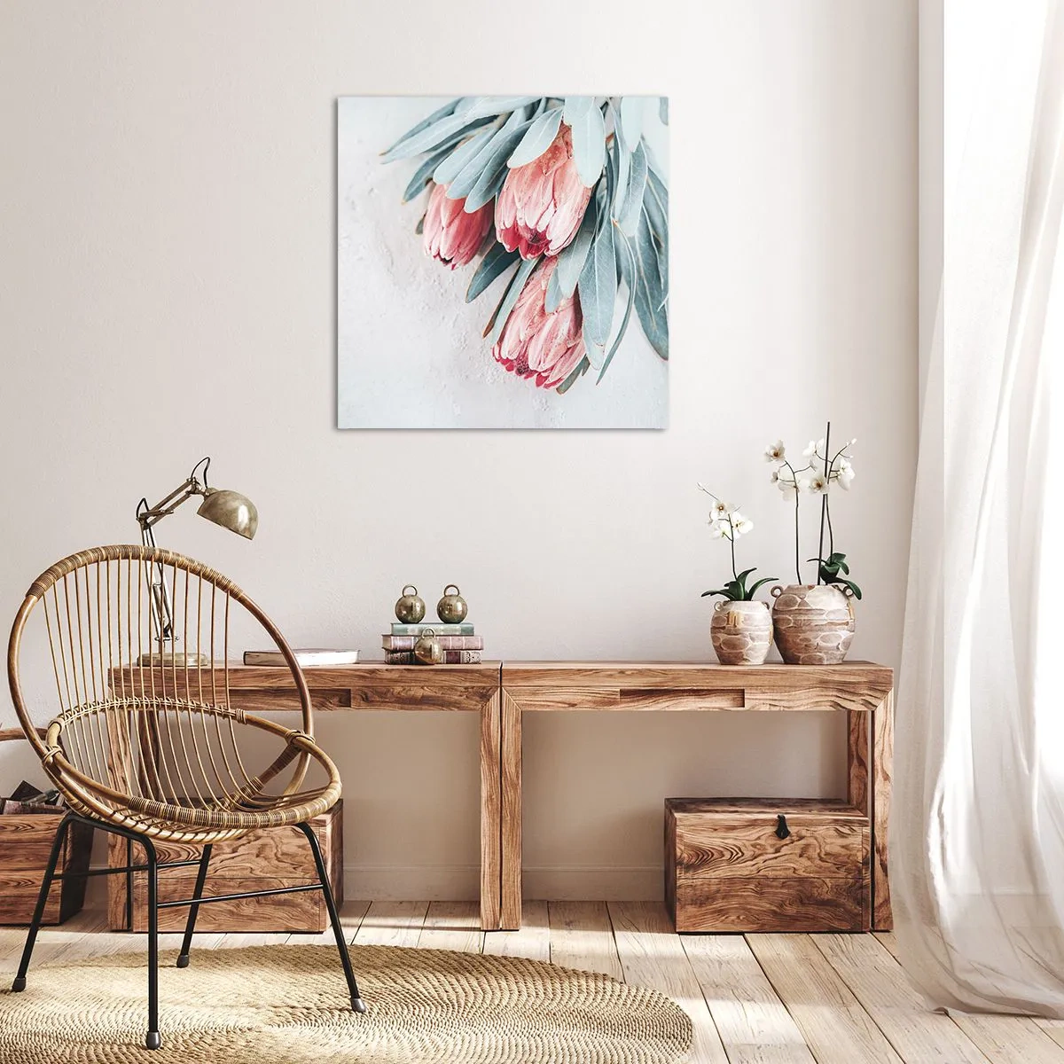 Lærredstryk - Billede på lærred - Skammer sig over deres egen skønhed - 30x30 cm