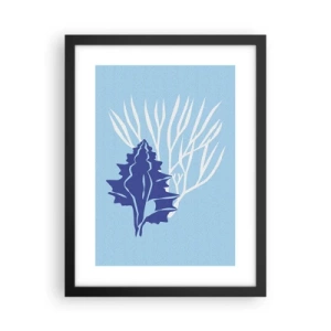 Plakat i sort ramme - Bladformede former - 30x40 cm