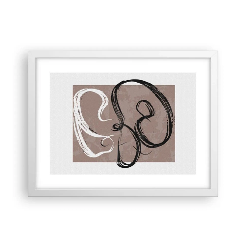Plakat i hvid ramme - Komposition - en søgen efter fuldstændighed - 40x30 cm