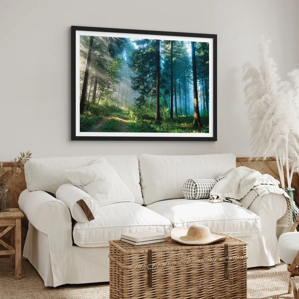Plakat i sort ramme - Strålende om morgenen - 40x30 cm