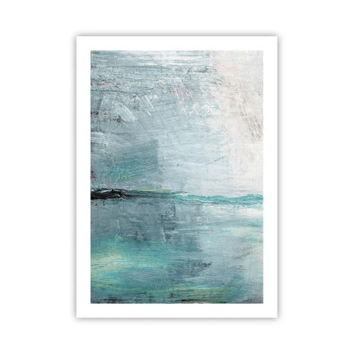 Plakat - Horisontalt med blå farve - 50x70 cm