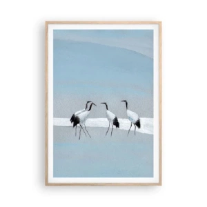 Plakat i ramme af lyst egetræ - Efter en varm dag - 70x100 cm