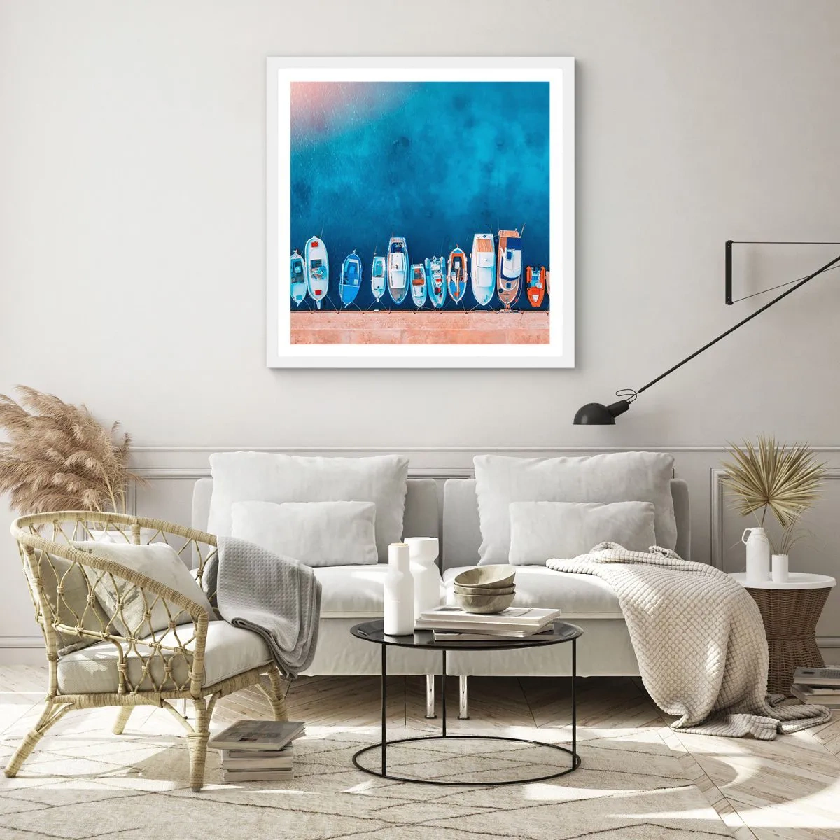 Plakat i hvid ramme - I én række - 40x40 cm