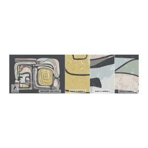 Fototapet Prøve Standard Eco - Abstraktion i en præcolumbiansk ånd - Abstraktion, Boho, Ældret - 100x30 cm