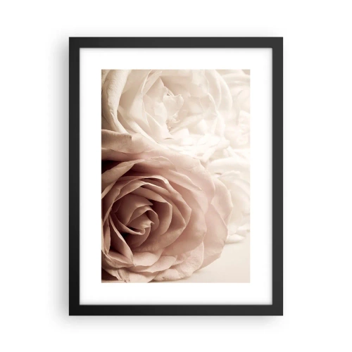 Plakat i sort ramme - I rosens hjerte - 30x40 cm