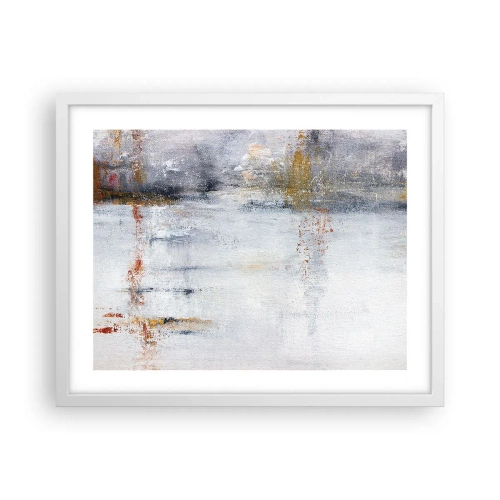 Plakat i hvid ramme - Bag lufttæppet - 50x40 cm