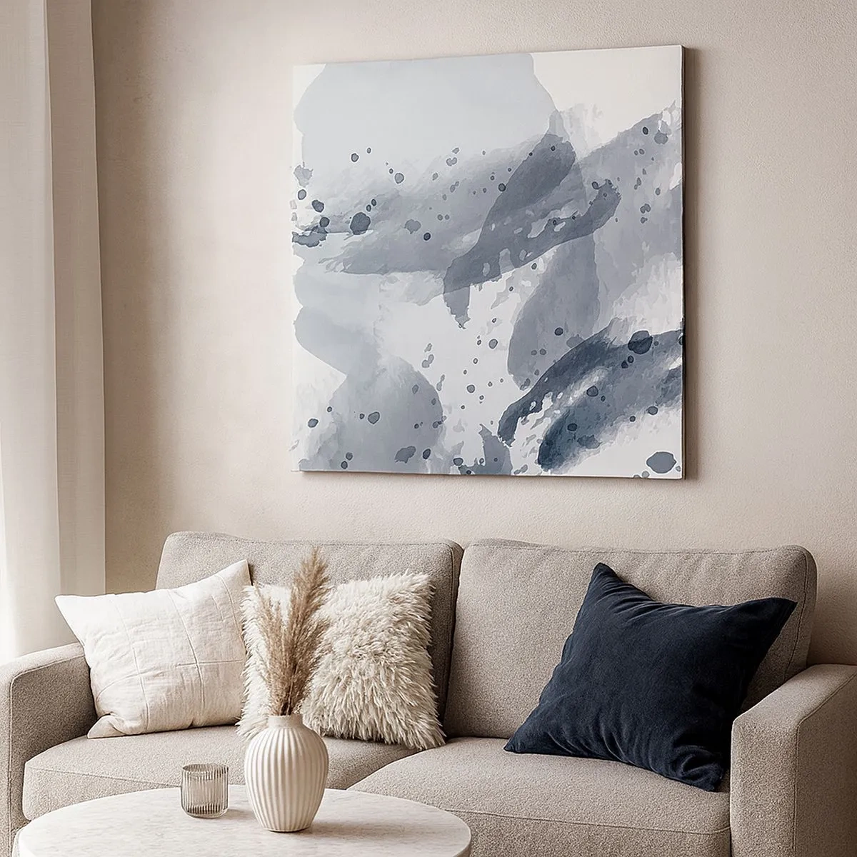 Lærredstryk - Billede på lærred - En undersøgelse af vandets natur - 30x30 cm