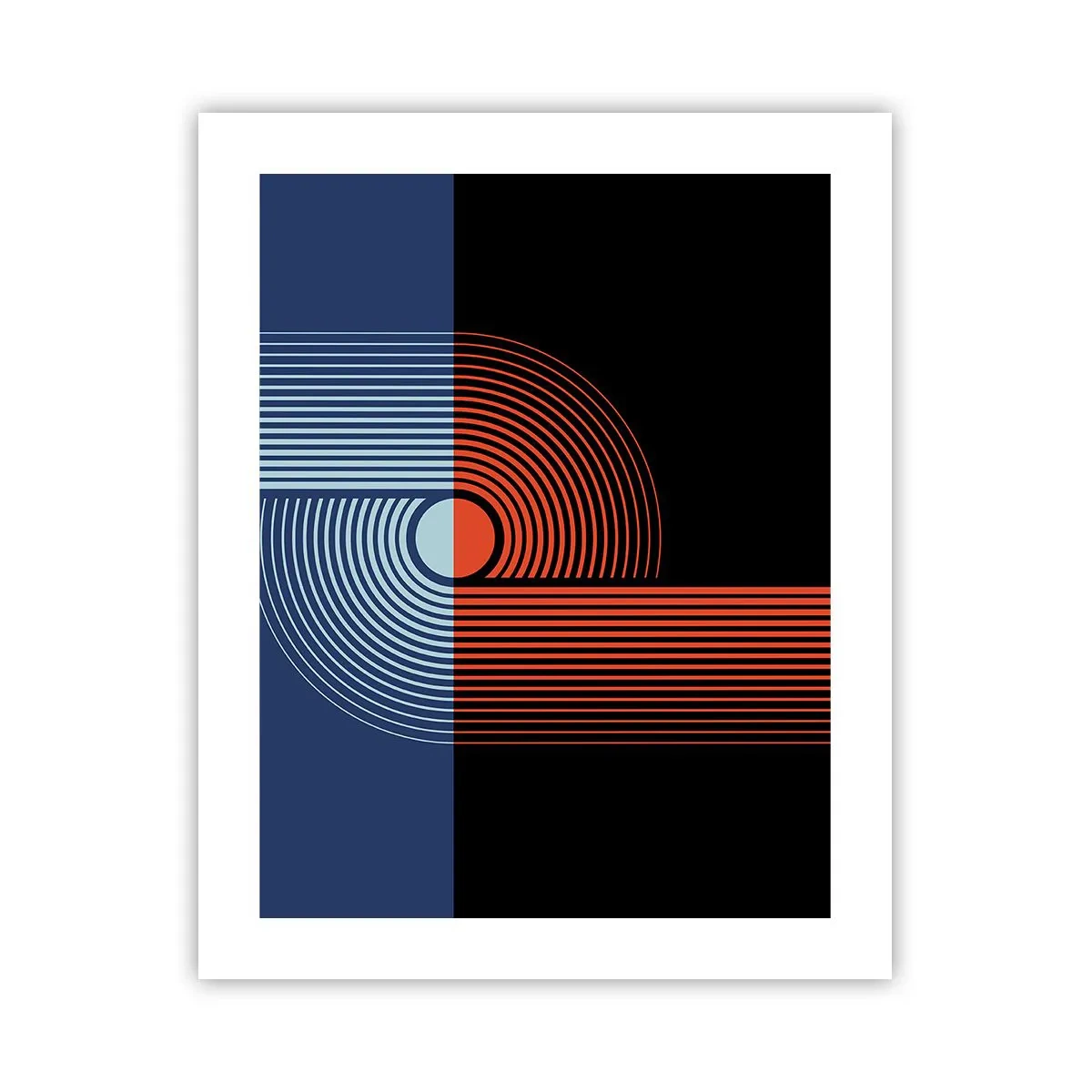 Plakat - I en geometrisk omfavnelse - 40x50 cm