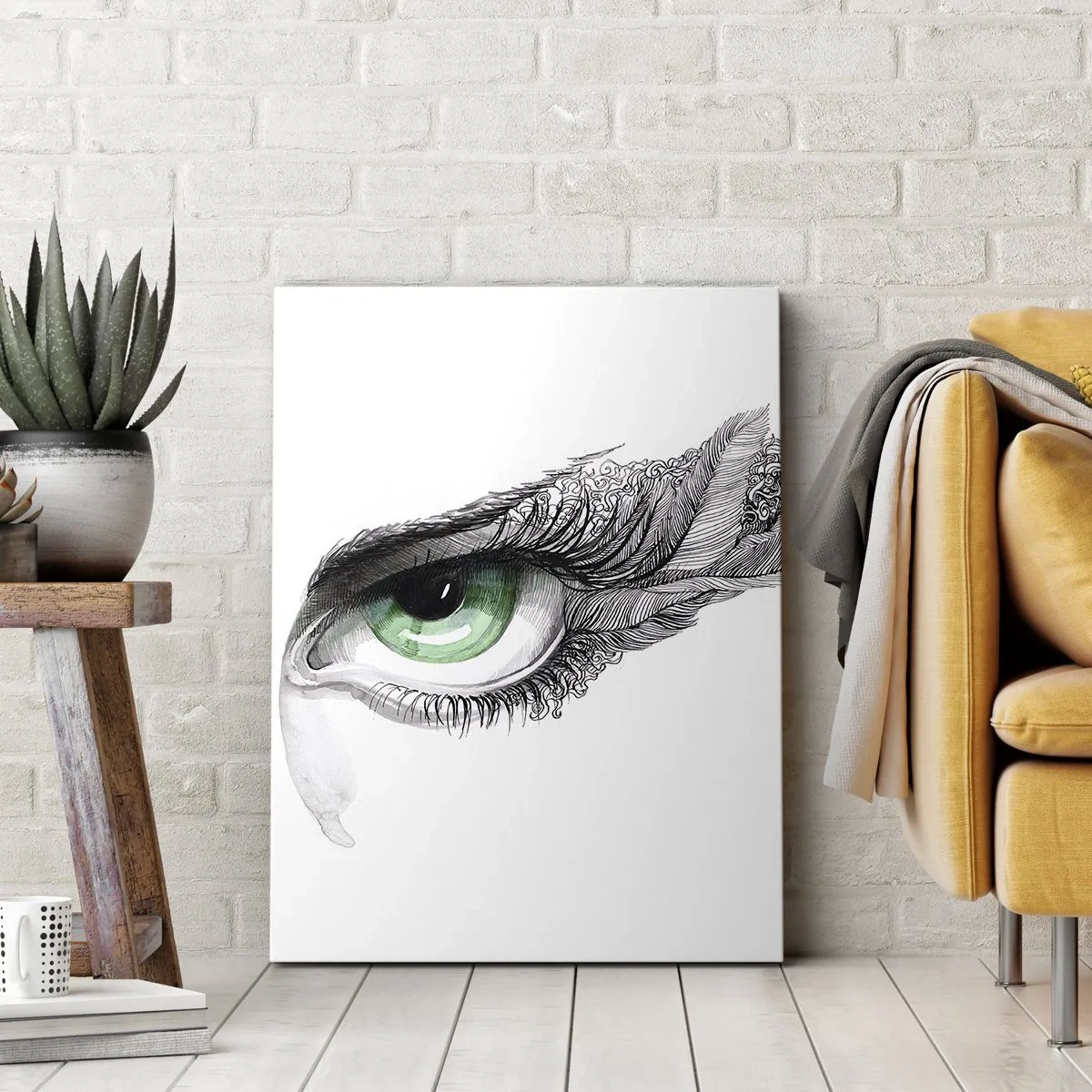 Lærredstryk - Billede på lærred - Smuk og klar til at angribe - 50x70 cm