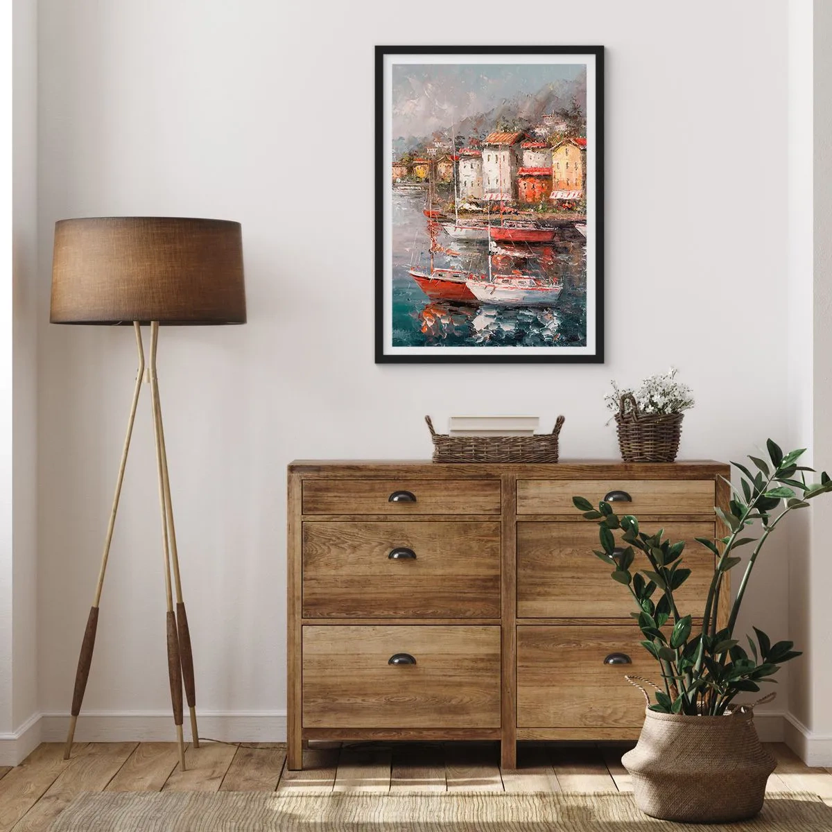 Plakat i sort ramme - Romantisk paradis - 61x91 cm