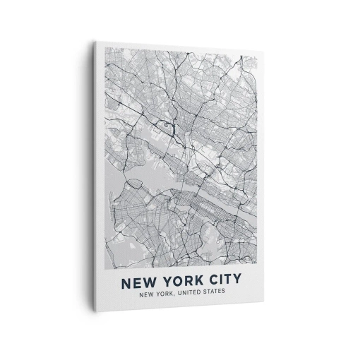 Lærredstryk - Billede på lærred - Anatomi af en storby - 50x70 cm