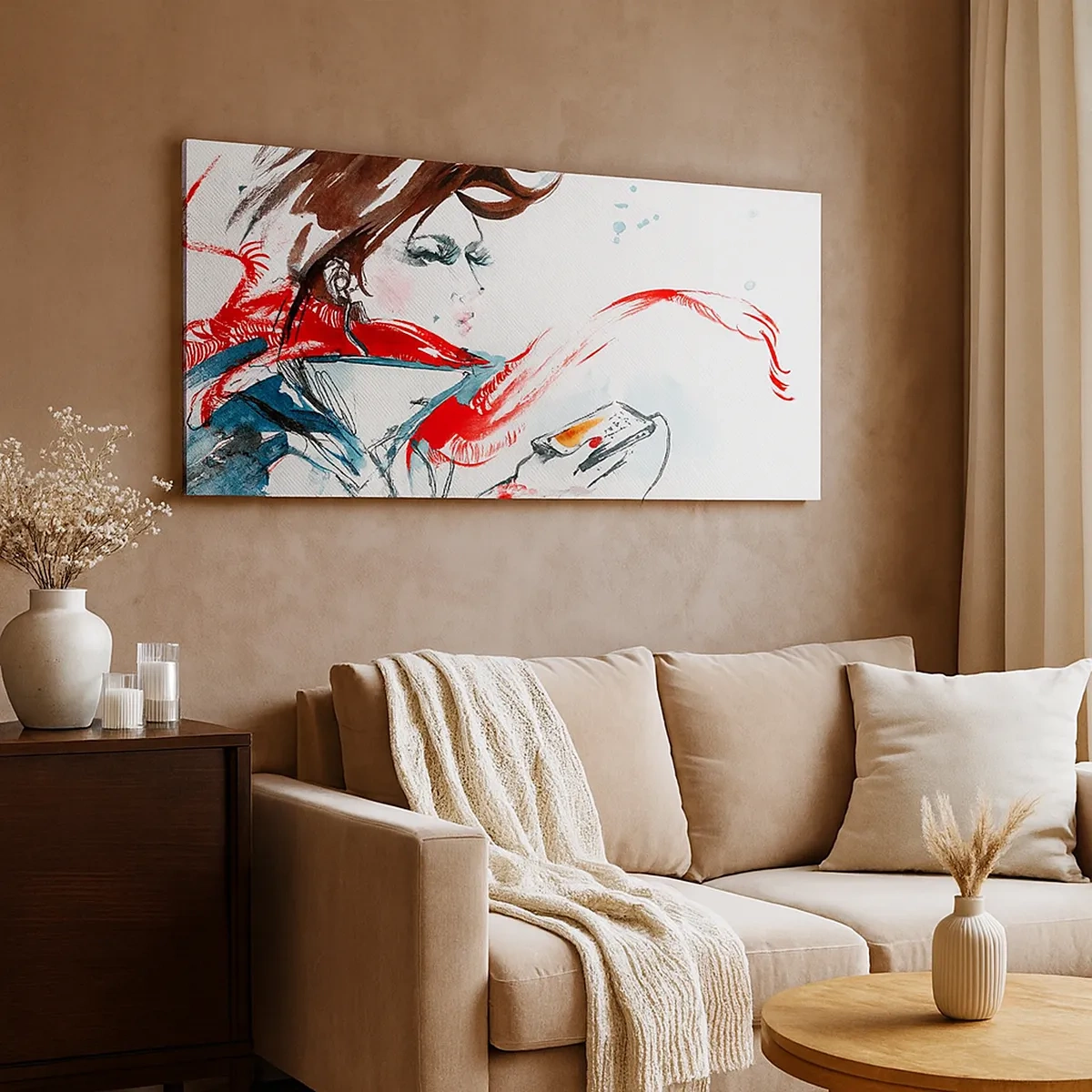 Lærredstryk - Billede på lærred - Noget spiller inden i mig - 30x30 cm