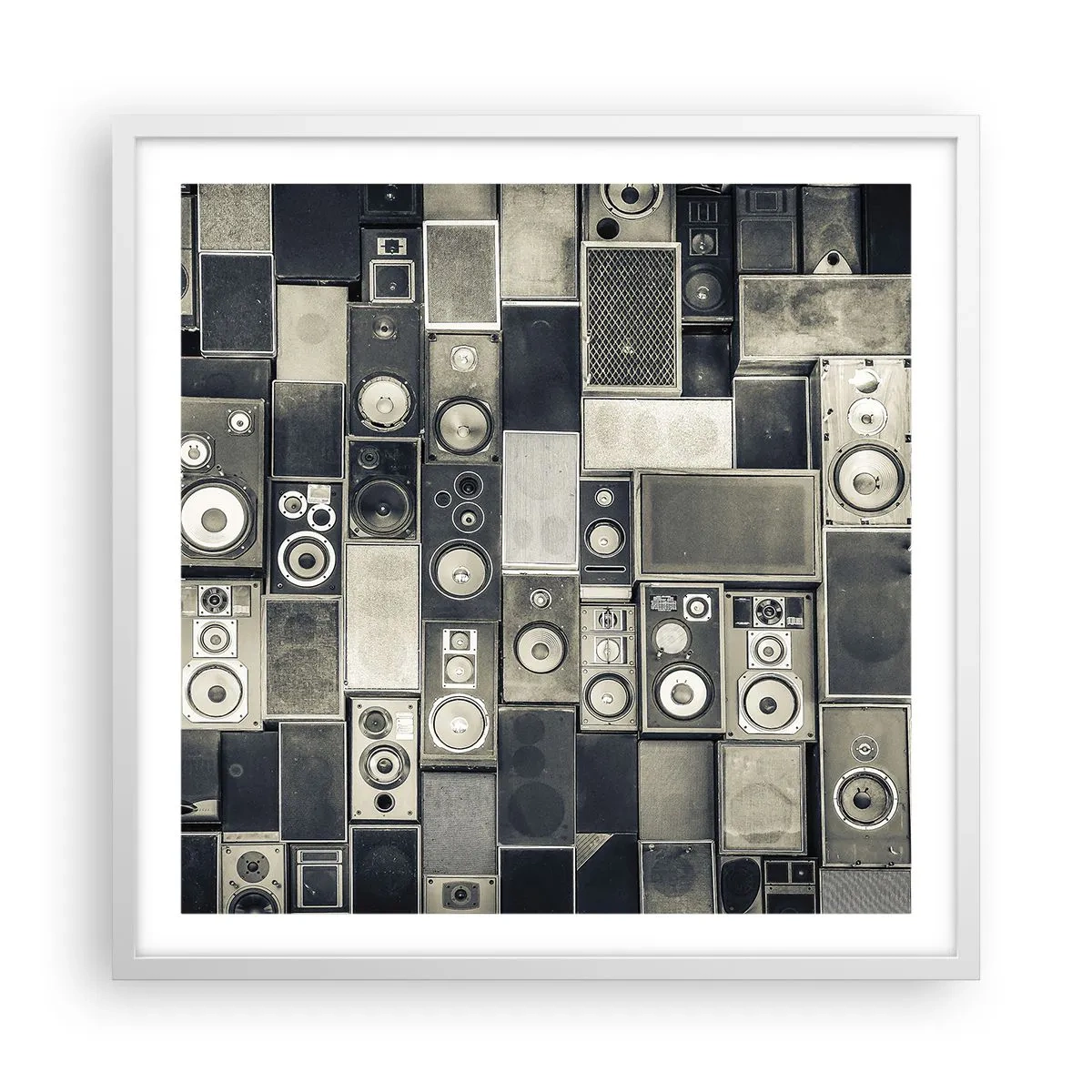 Plakat i hvid ramme - Og alt er i orden - 60x60 cm