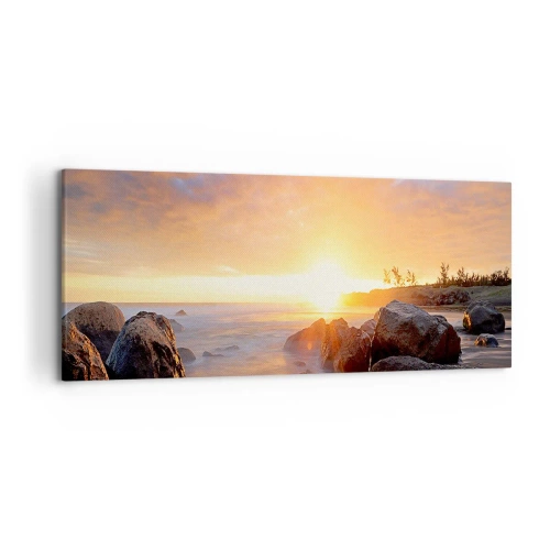 Lærredstryk - Billede på lærred - En lysende aftenbrise - 120x50 cm