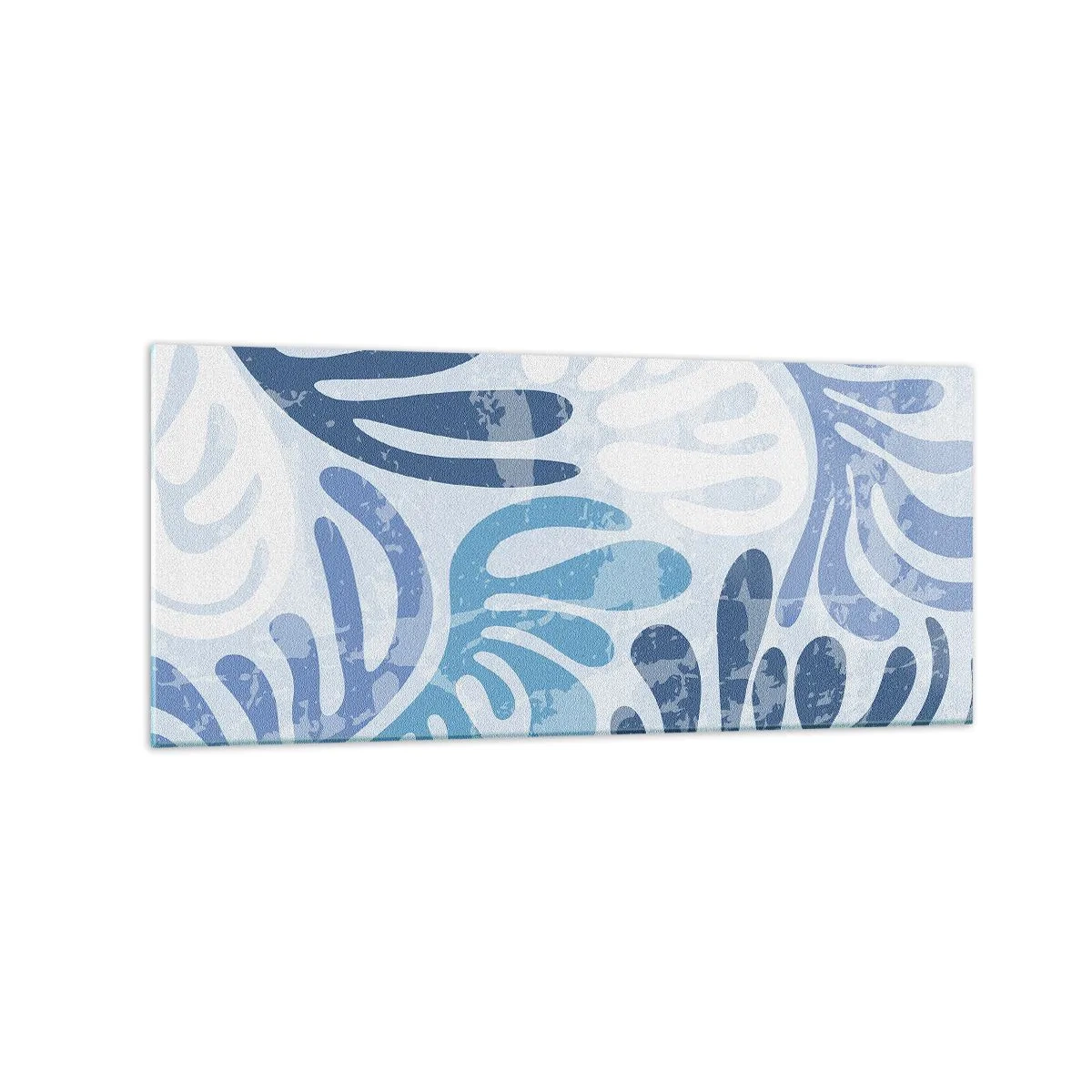 Billede på glas - Blå bregner - 120x50 cm