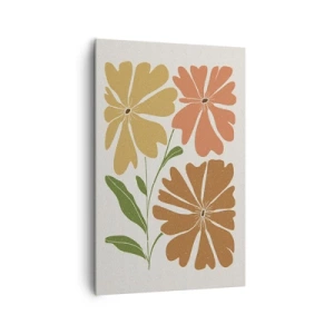 Lærredstryk - Billede på lærred - Natur og geometri - 80x120 cm