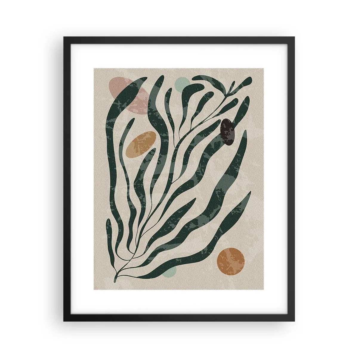 Plakat i sort ramme - Blandt det grønne - 40x50 cm