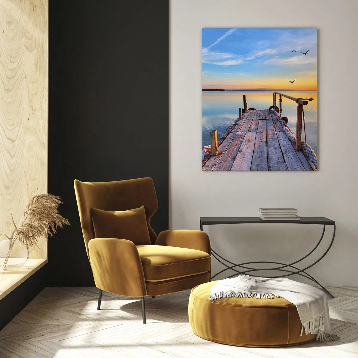 Billede på glas - Går fremad mod solen - 50x70 cm