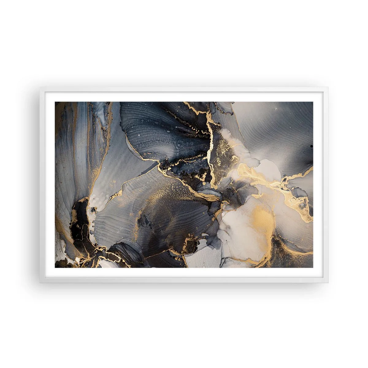 Plakat i hvid ramme - Livet af sten - 91x61 cm