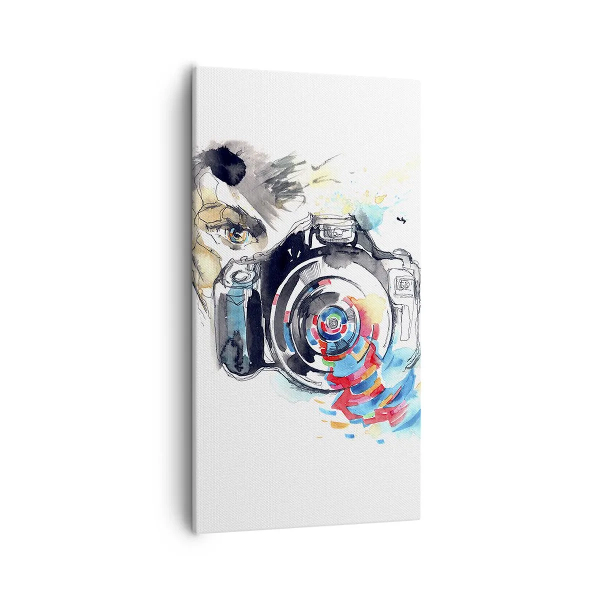 Lærredstryk - Billede på lærred - I linsens øje - 55x100 cm