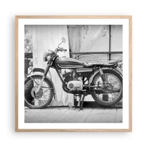 Plakat i ramme af lyst egetræ - Klassikere frem for alt - 60x60 cm