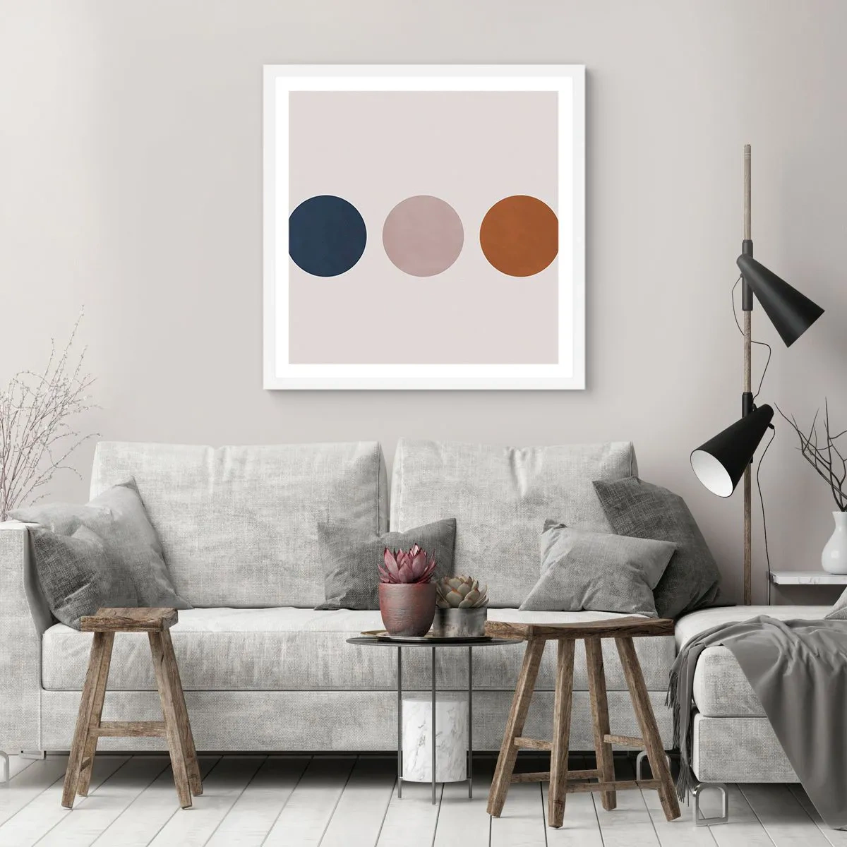 Plakat i hvid ramme - Et symbol på perfektion - 40x40 cm
