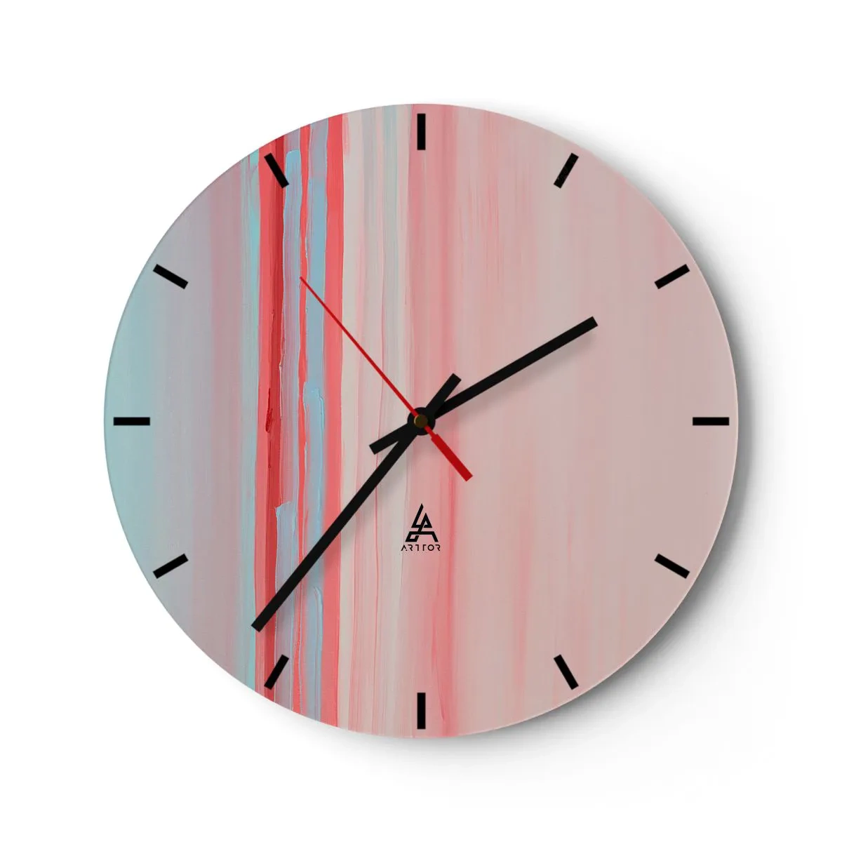 Vægur, Uret - Abstraktion ved daggry - 40x40 cm