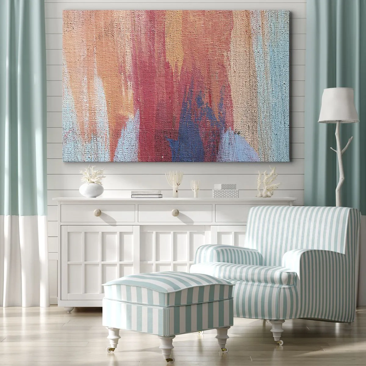 Lærredstryk - Billede på lærred - Lad en regnbue flyde - 120x80 cm