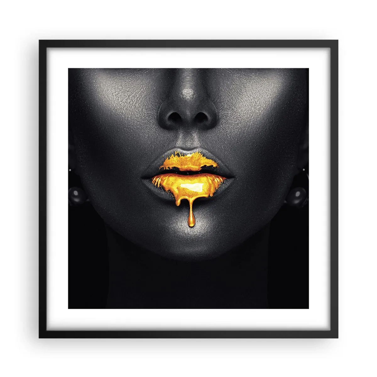 Plakat i sort ramme - Gyldenmund - 50x50 cm