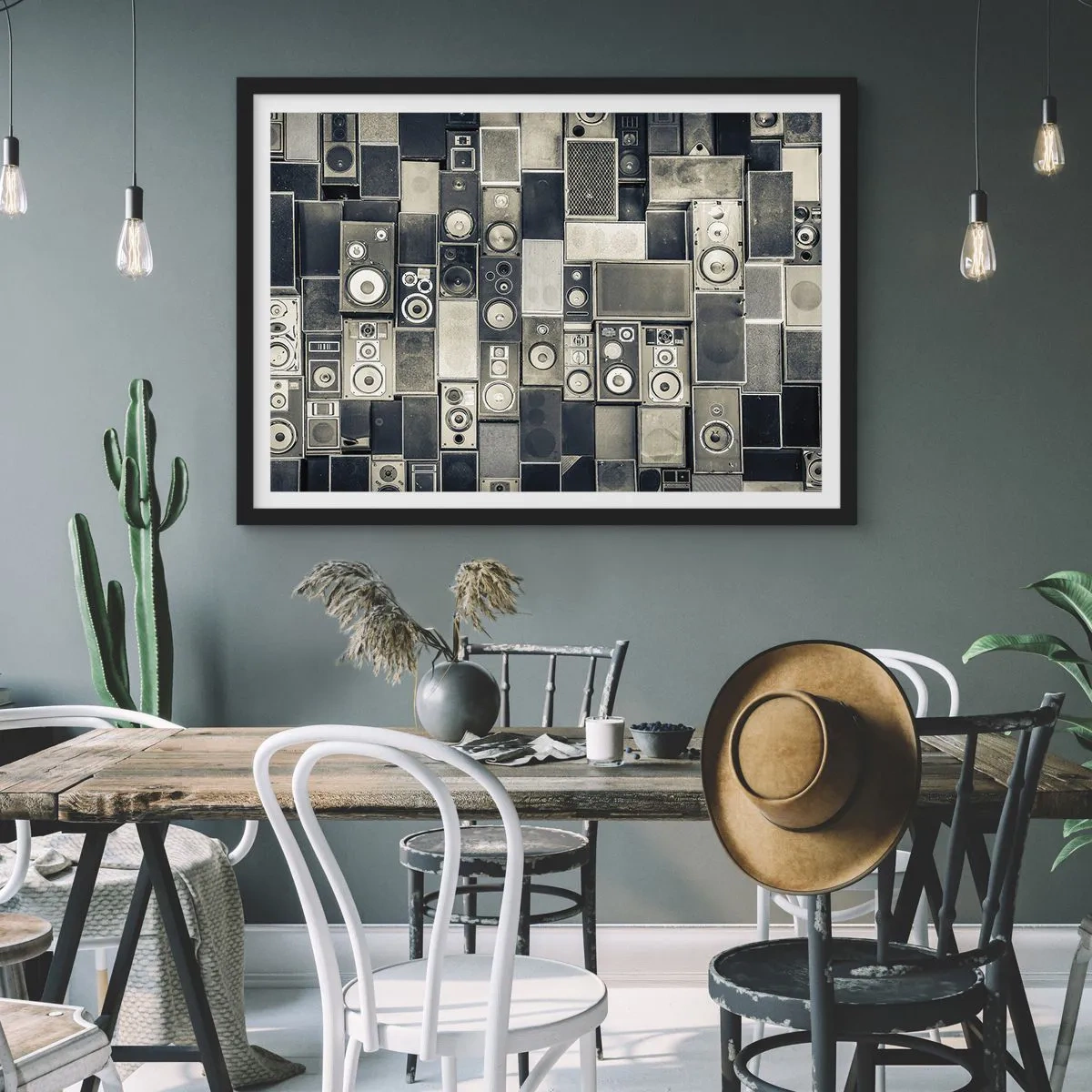 Plakat i sort ramme - Og alt er i orden - 70x50 cm