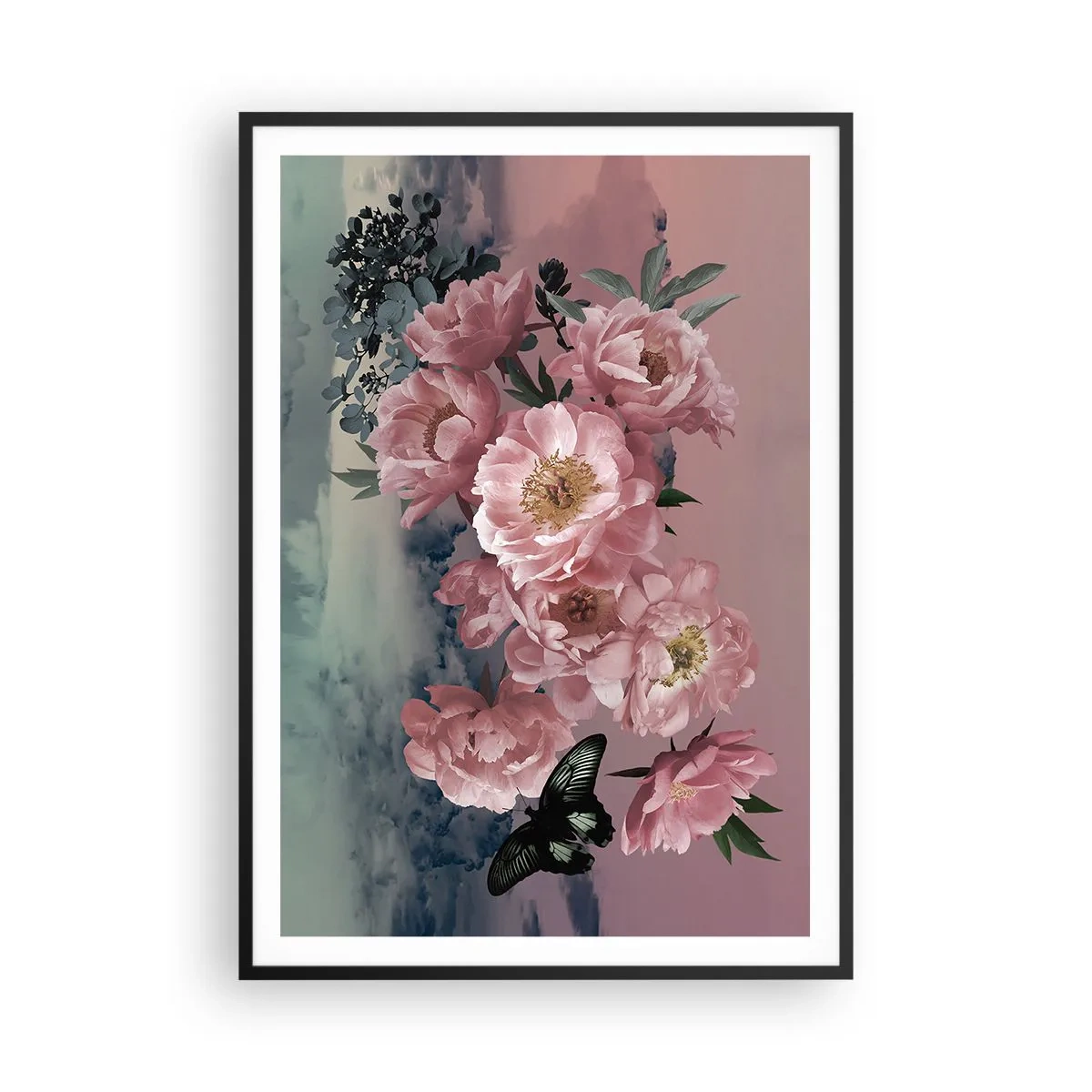 Plakat i sort ramme - Højdepunktet af romantikken - 70x100 cm