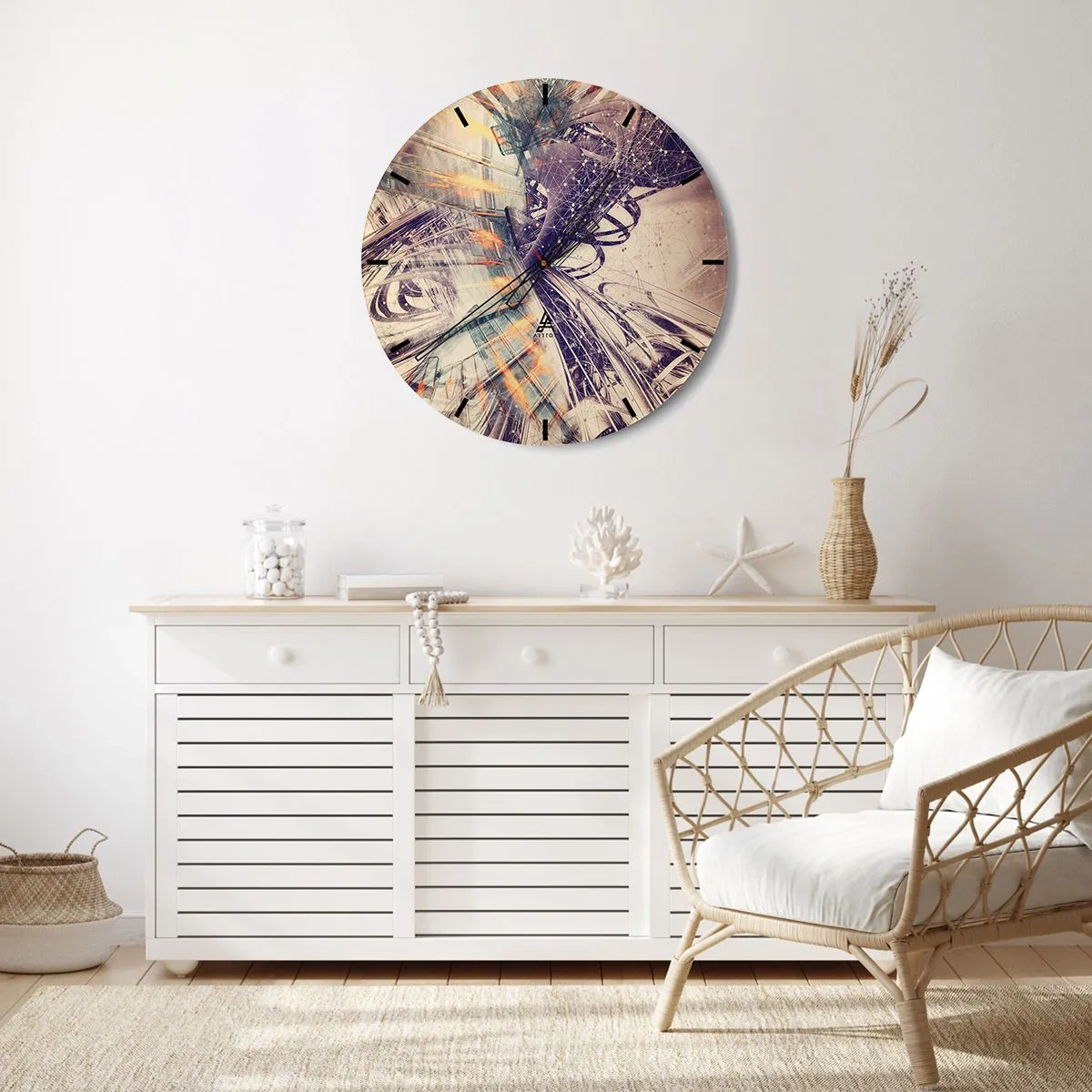 Vægur, Uret - I stor hast - 40x40 cm