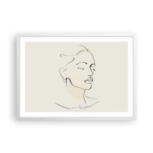 Plakat i hvid ramme - En bestemt linje - 70x50 cm