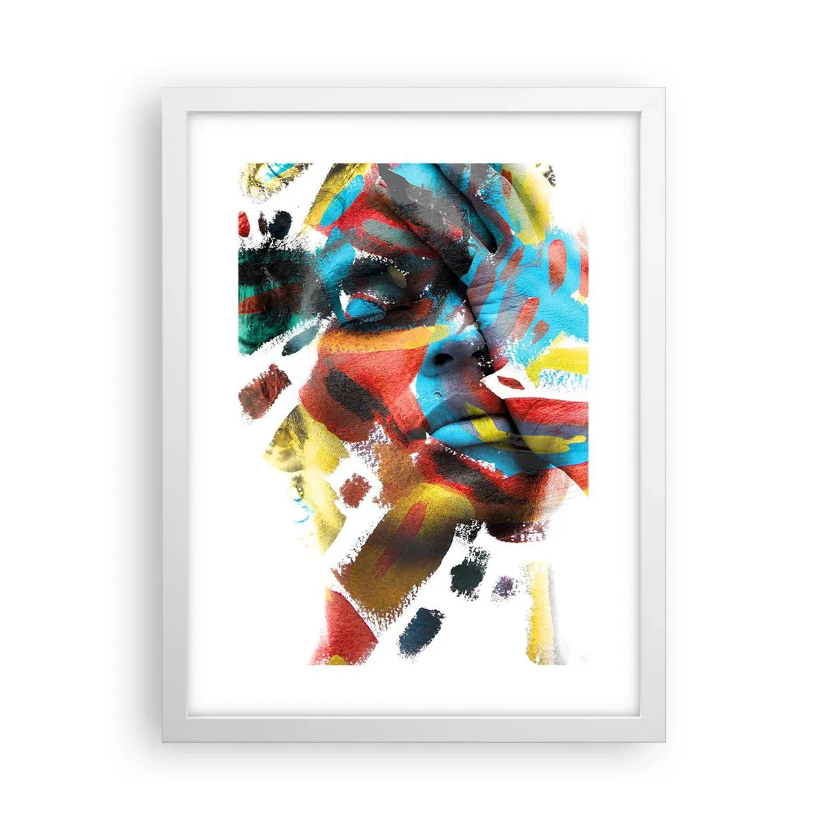 Plakat i hvid ramme - Farverig personlighed - 30x40 cm