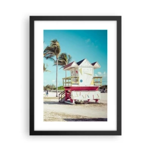 Plakat i sort ramme - En smuk dag foran dig - 30x40 cm