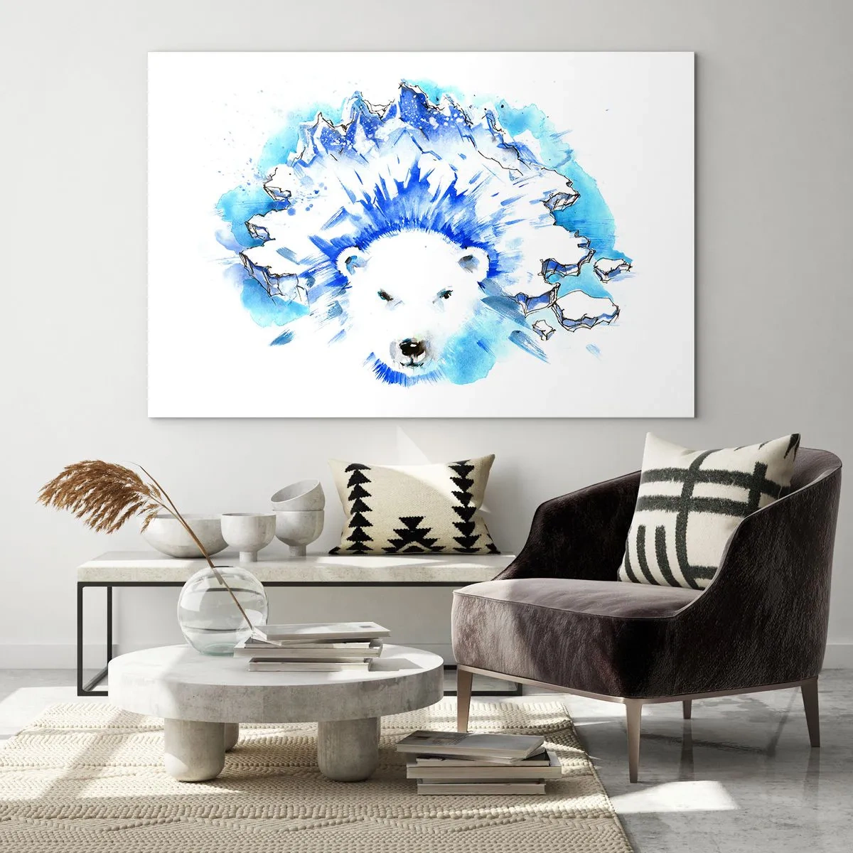 Billede på glas - Kongen af Arktis i en iskrone - 100x70 cm