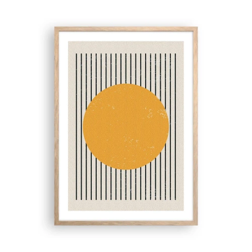 Plakat i ramme af lyst egetræ - Enkelthedens kraft - 50x70 cm