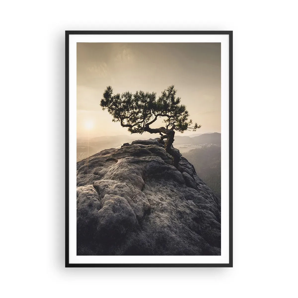 Plakat i sort ramme - Livet vinder altid - 70x100 cm