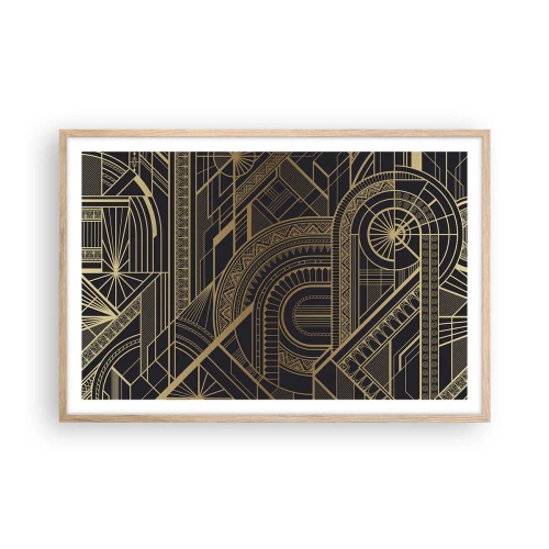 Plakat i ramme af lyst egetræ - Koncepter, idéer, planer - 91x61 cm