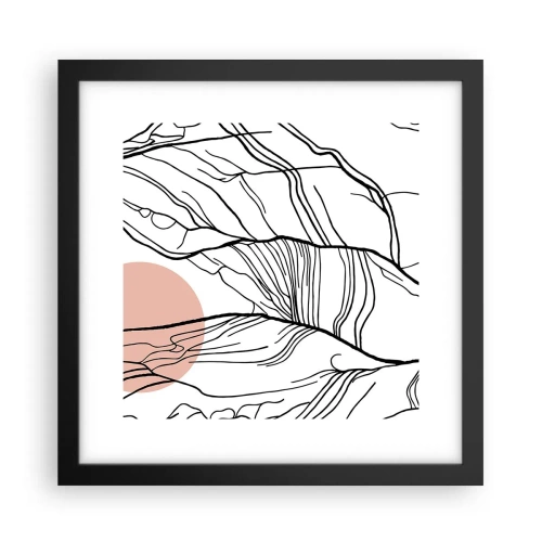 Plakat i sort ramme - I et netværk af kviste - 30x30 cm