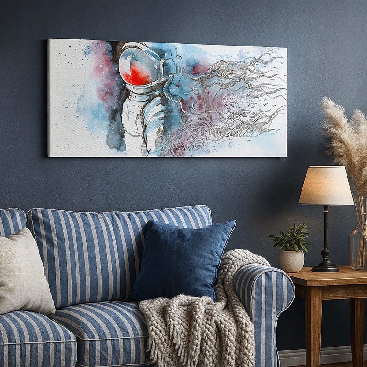 Lærredstryk - Billede på lærred - Alene med kosmos - 30x30 cm