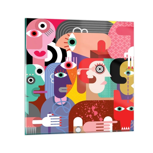 Billede på glas - Vi fra hr. Picasso - 60x60 cm