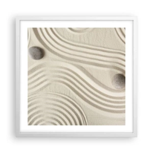 Plakat i hvid ramme - Et strejf af varme - 50x50 cm